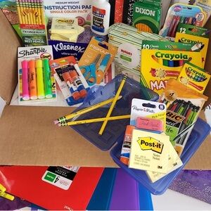 School Supplies Bundle Crayons Markers Pencils Pens Notebooks paper And …